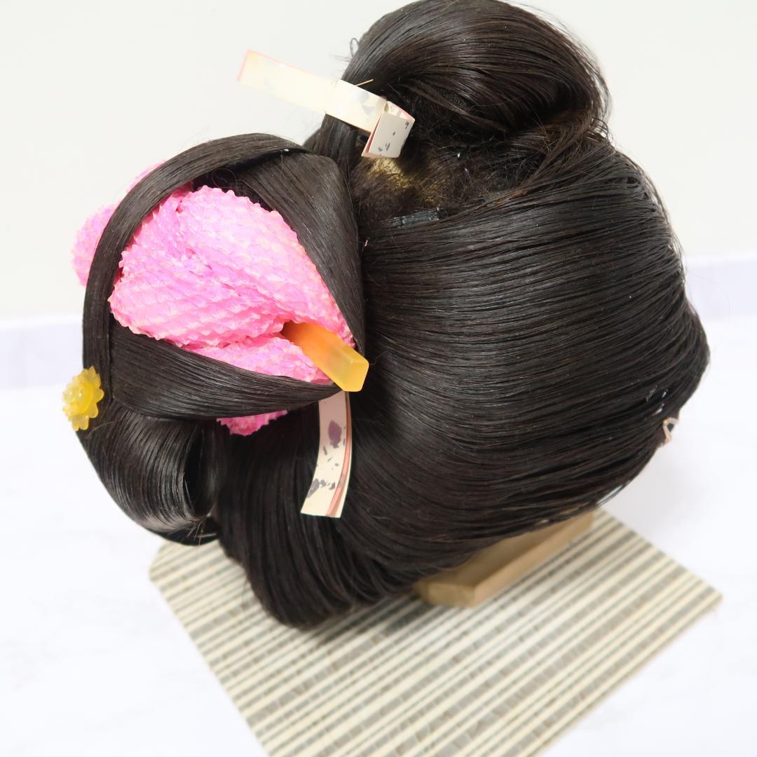 辰巳商会　高級 日本髪 かづら　かつら コスプレ　ケース付 ７号 52〜58cm