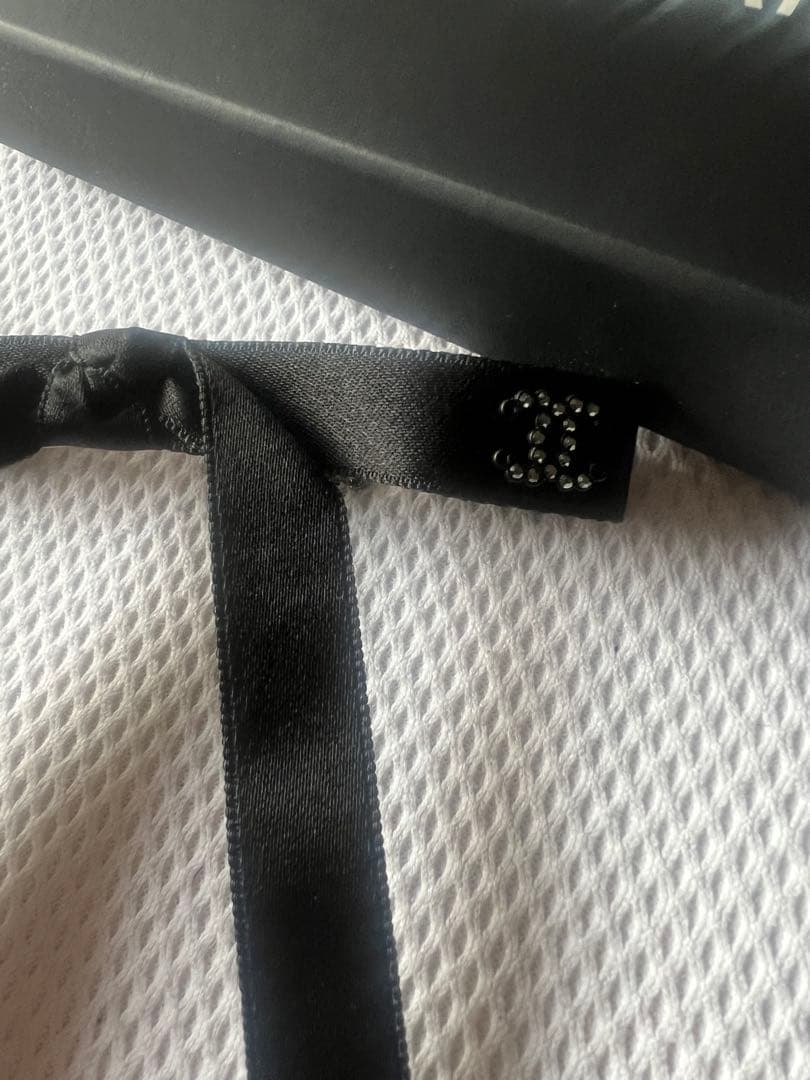 雑誌掲載CHANEL ストーン付きリボンヘアアクセサリー