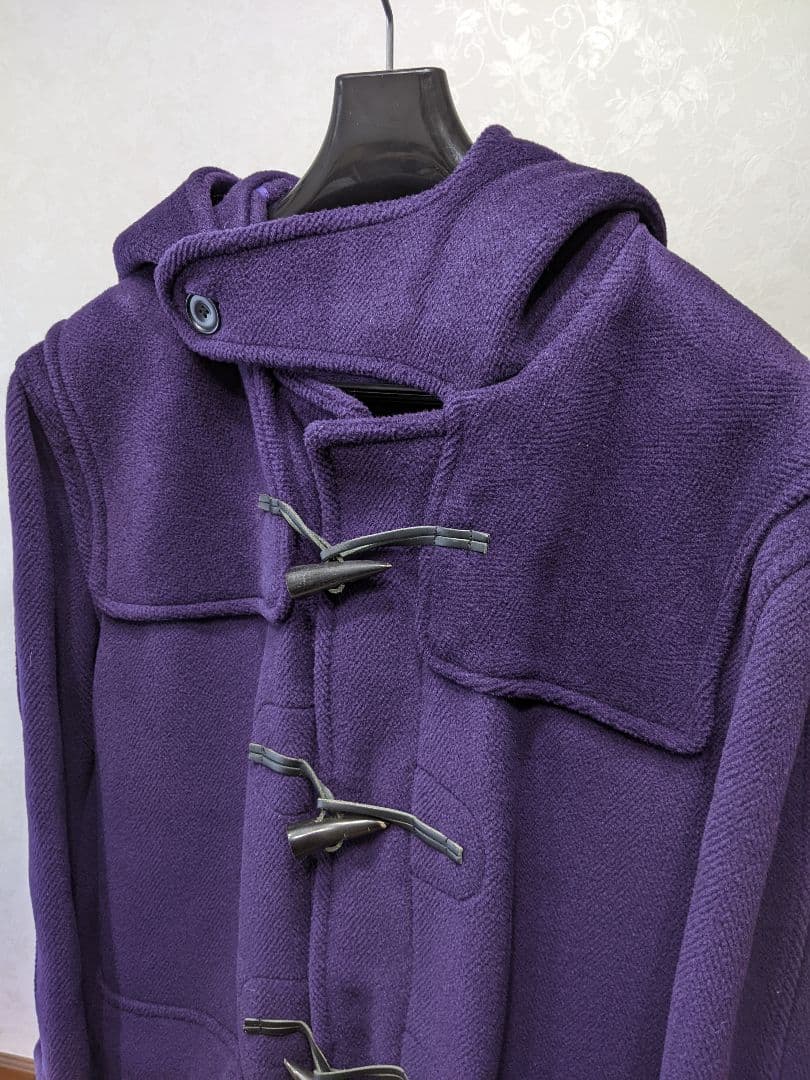 モンゴメリー ダッフルコート パープル紫 ウール１００ イギリス製 ビームス