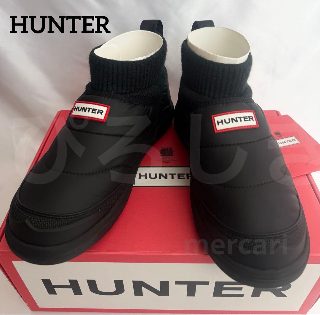 HUNTER ハンター インアウト パファー ニッテッド カフブーツ