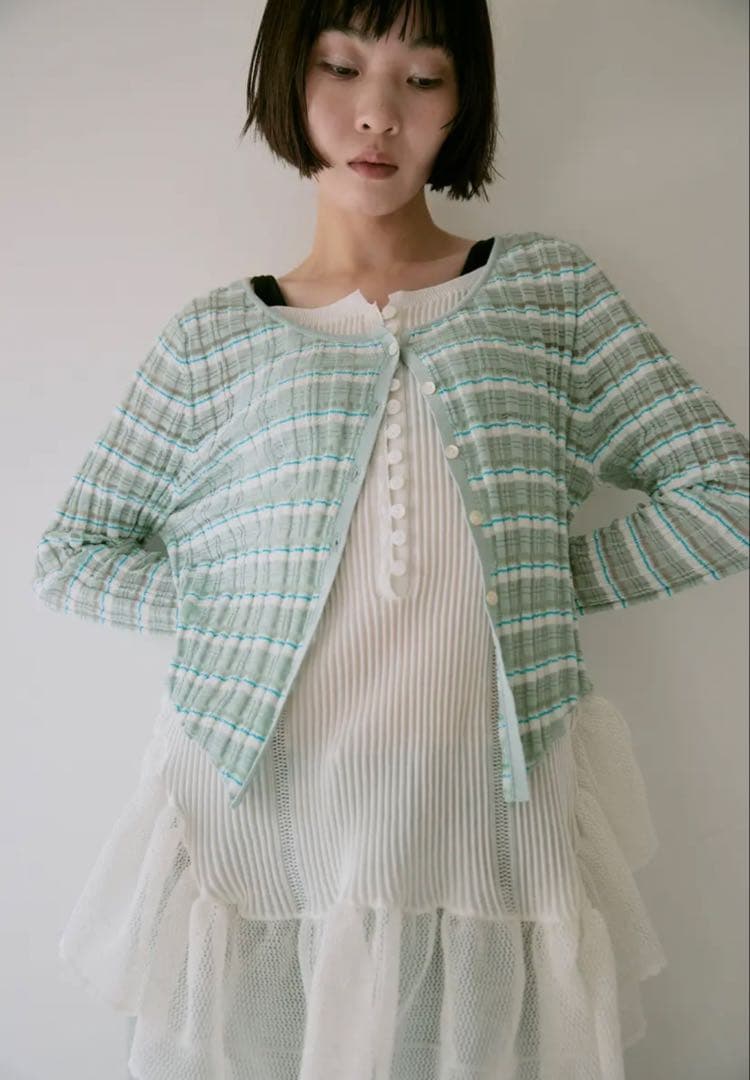 トップス tyn.TGOR Frill camisole OFF-WHITE