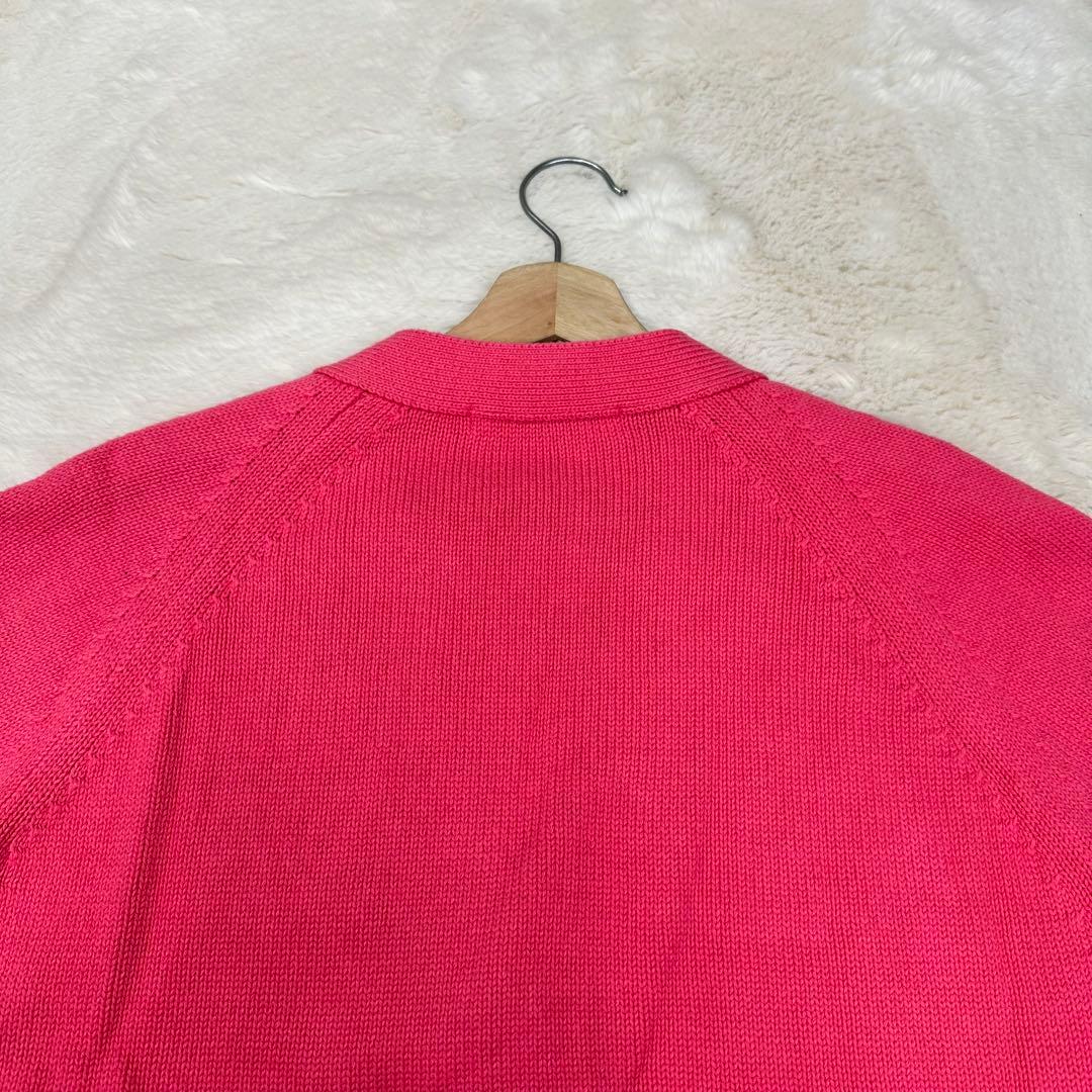 ✨美品✨ヴェリテクールVCK-246コットンカシミヤ混Vネックカーディガンピンク