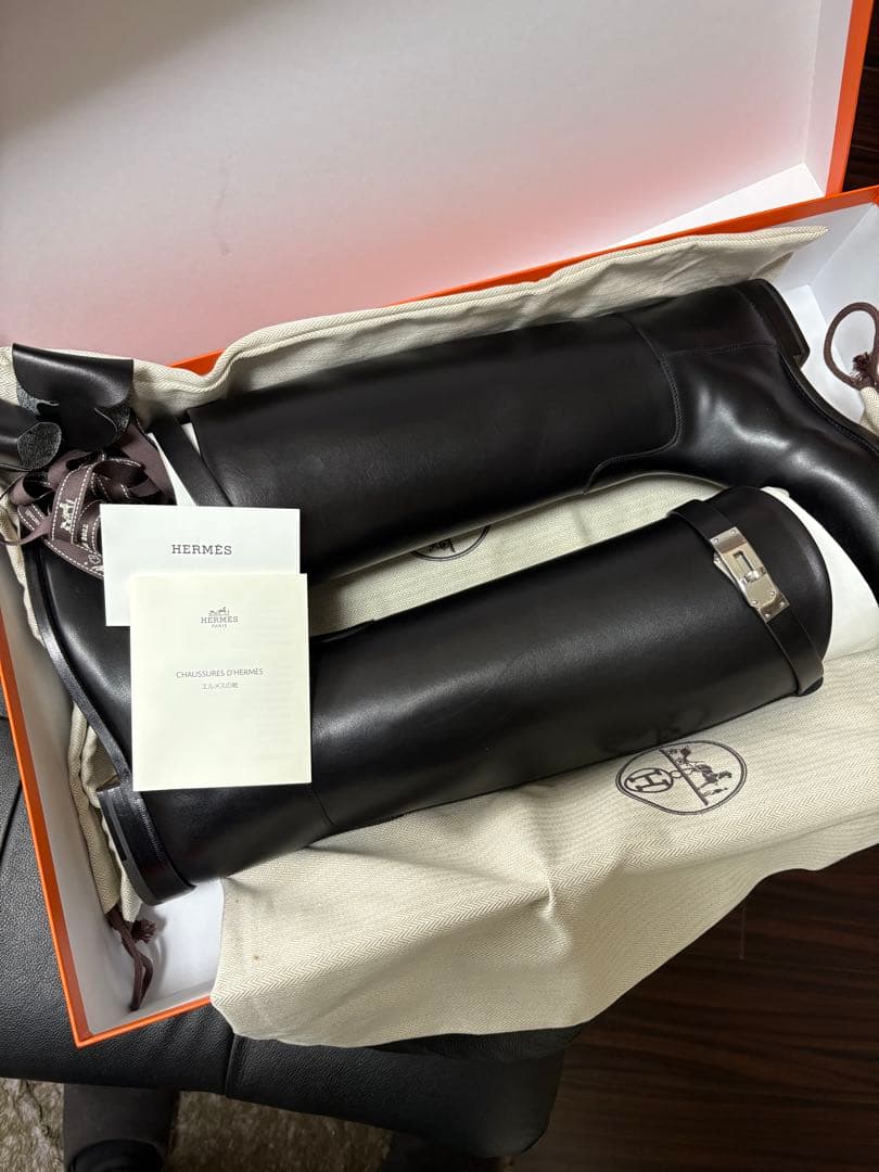 新品　国内百貨店購入　エルメス　ジャンピング　ブーツ　37