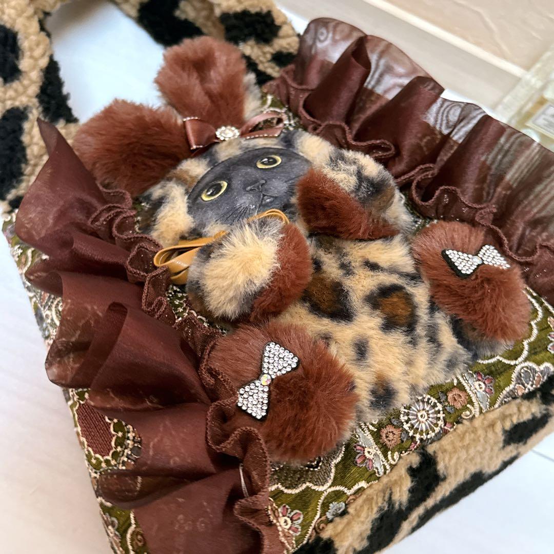 さ*ー様 コヤンイサムチョン♡新色インド刺繍大人色カーキ！うさ着ぐるみ黒猫変形ト