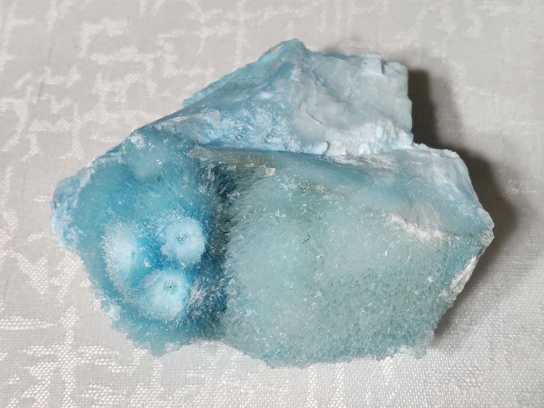 パワーストーン　天然石　アラゴナイト　青色あられ石　232g　No.347