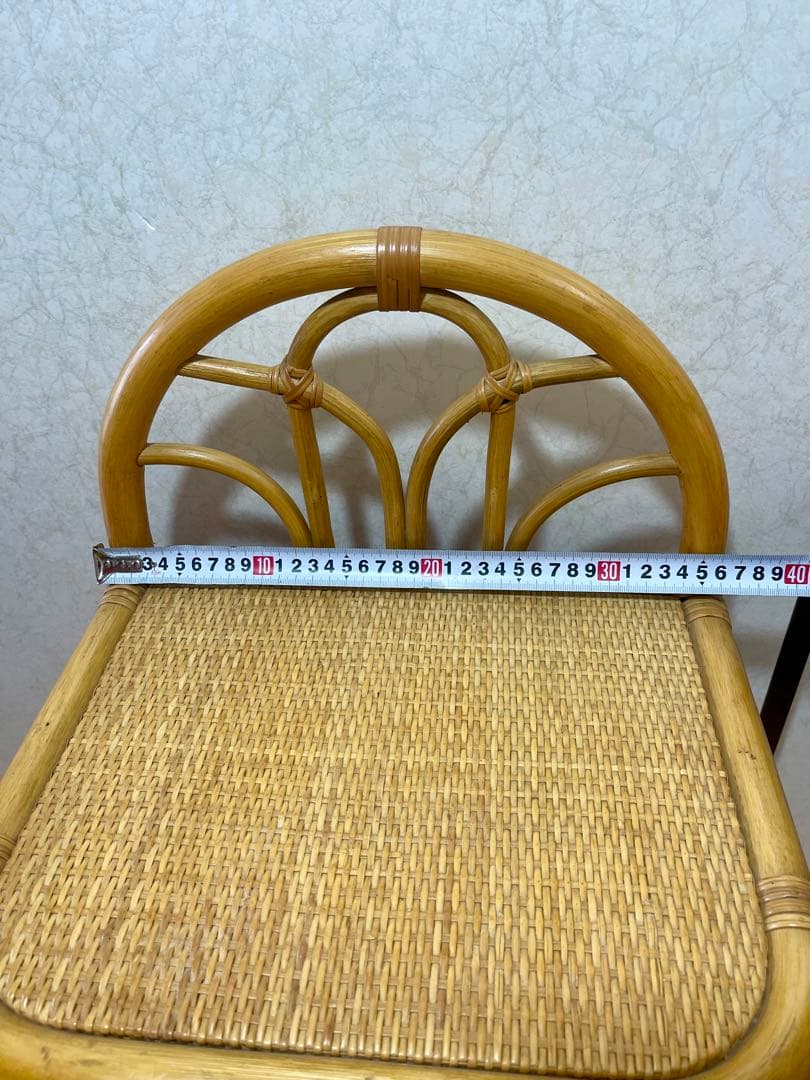 美品 ラタン 籐 電話台 キャビネット 昭和レトロ