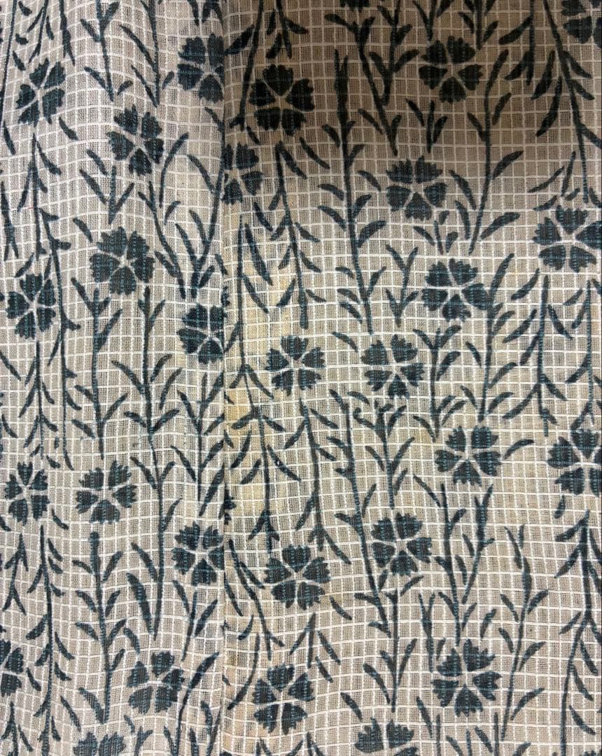 竺仙　絹紅梅　浴衣　撫子繋ぎ　難あり