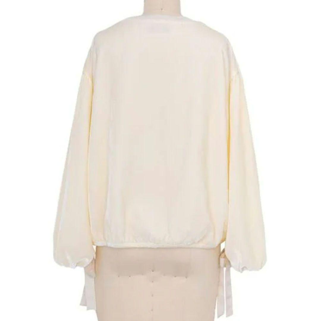 ドゥロワー WINTER1 ベルベットリボンスリーブブラウス 定価11万 美品