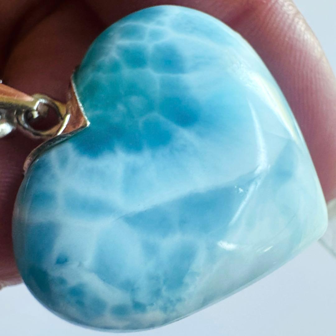 ♡大きめハートラリマー♡ネックレス