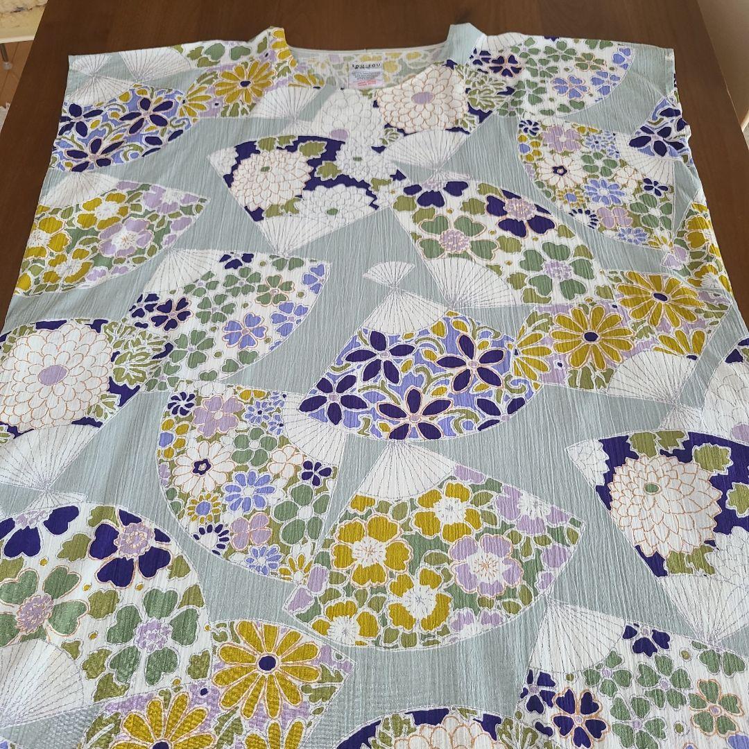 高島縮　SOU・SOU 花柄 ワンピース&えんゆう履きセット