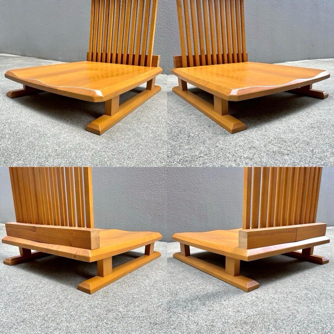 2脚セット✴︎座椅子 ローチェア イス 天然木 高齢者 あぐら 低座椅子