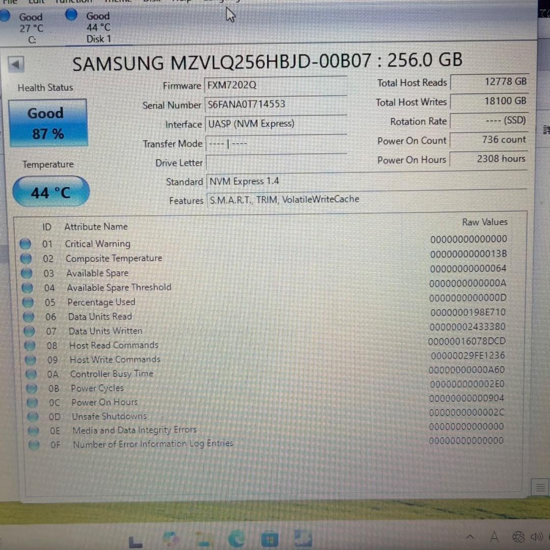 Samsung PM991a NVMe SSD 256GB ×10個セット 中古