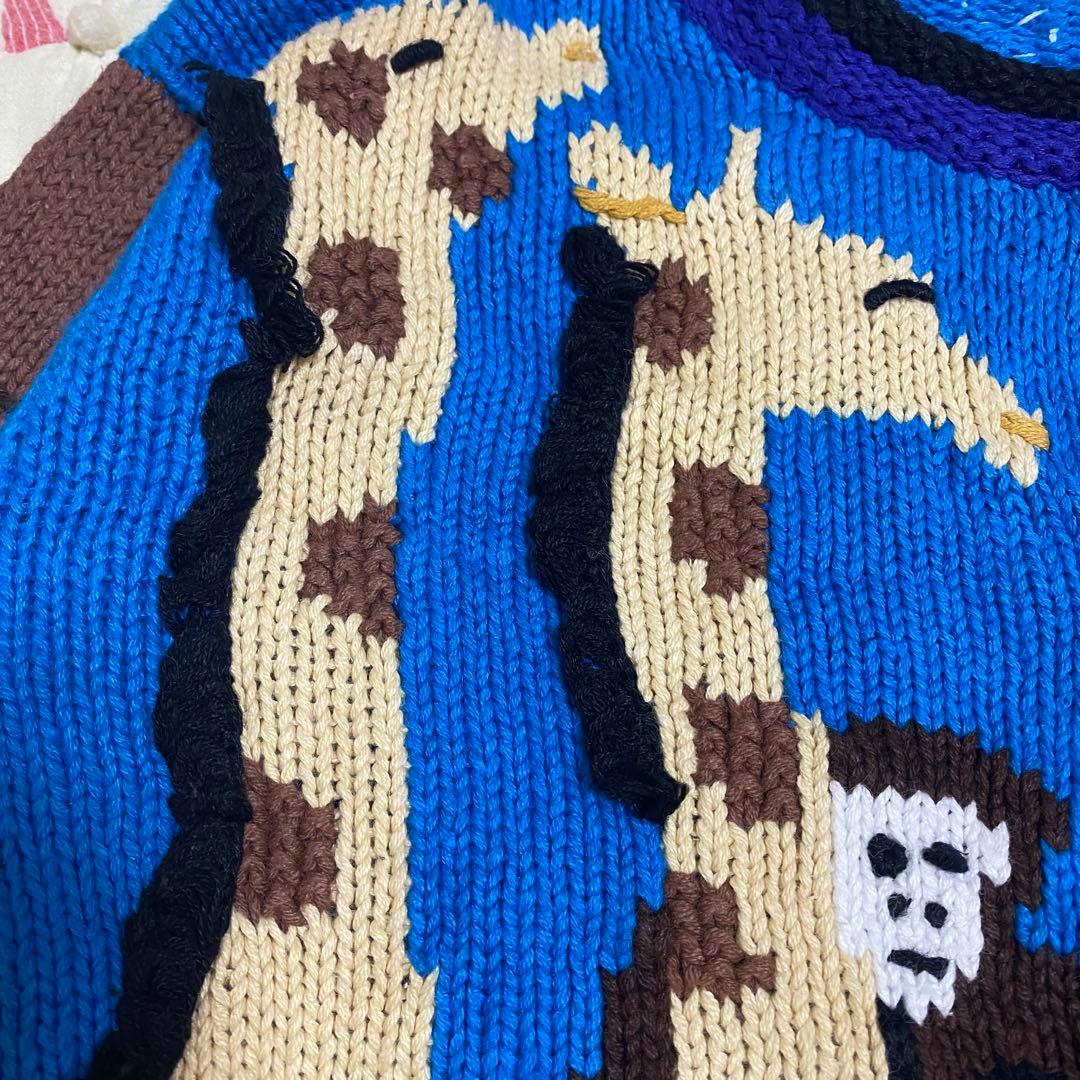 Storybook Knits アニマル 動物 ニットガーディガン 古着 レトロ