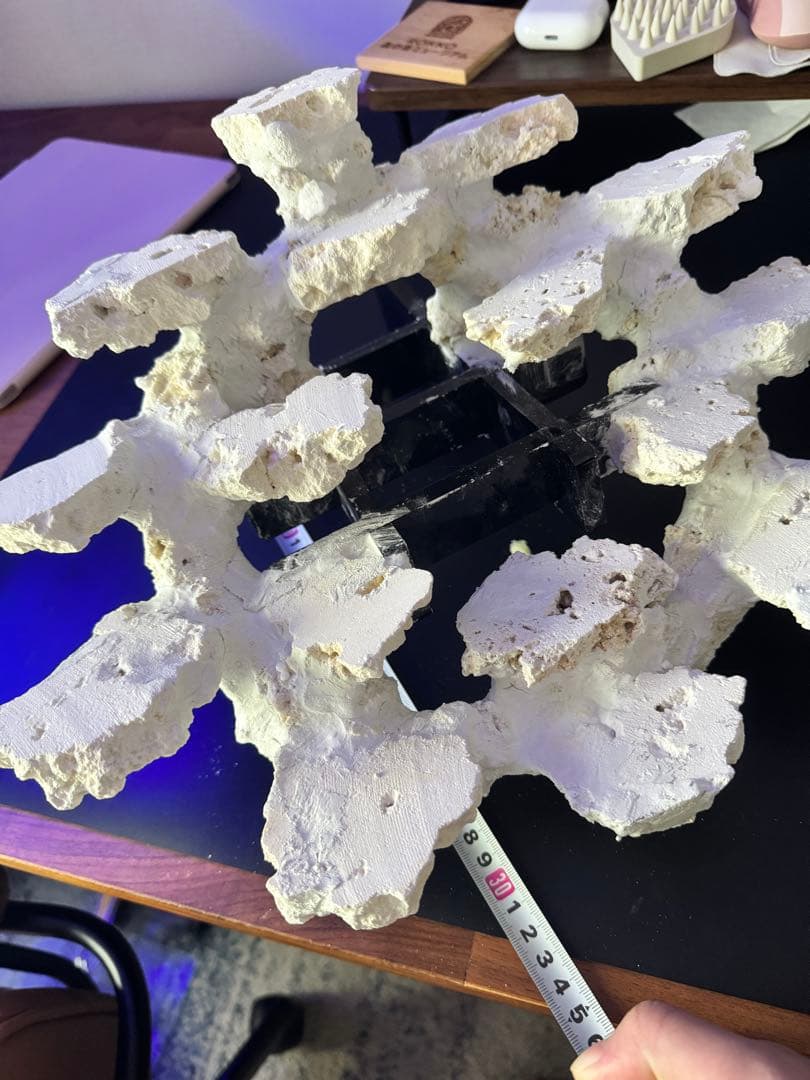 人工ライブロック白色 約5kg 吊り下げ風レイアウト