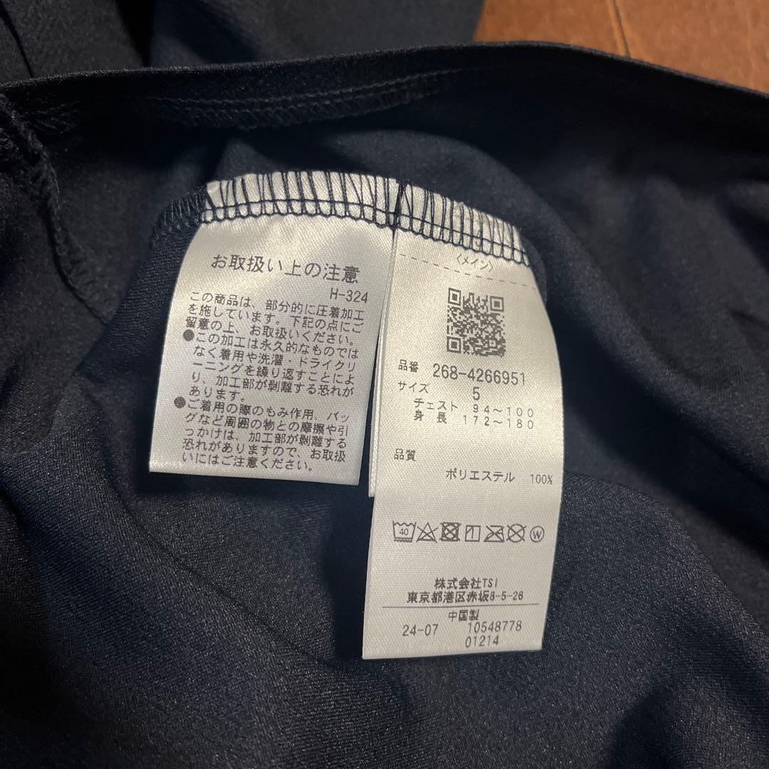 パーリーゲイツPGGハイブリッドメッシュハイネックシャツ濃紺サイズ5