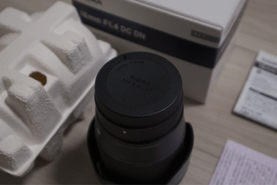 美品 SIGMA 16mm F1.4 DC DN レンズ Eマウント
