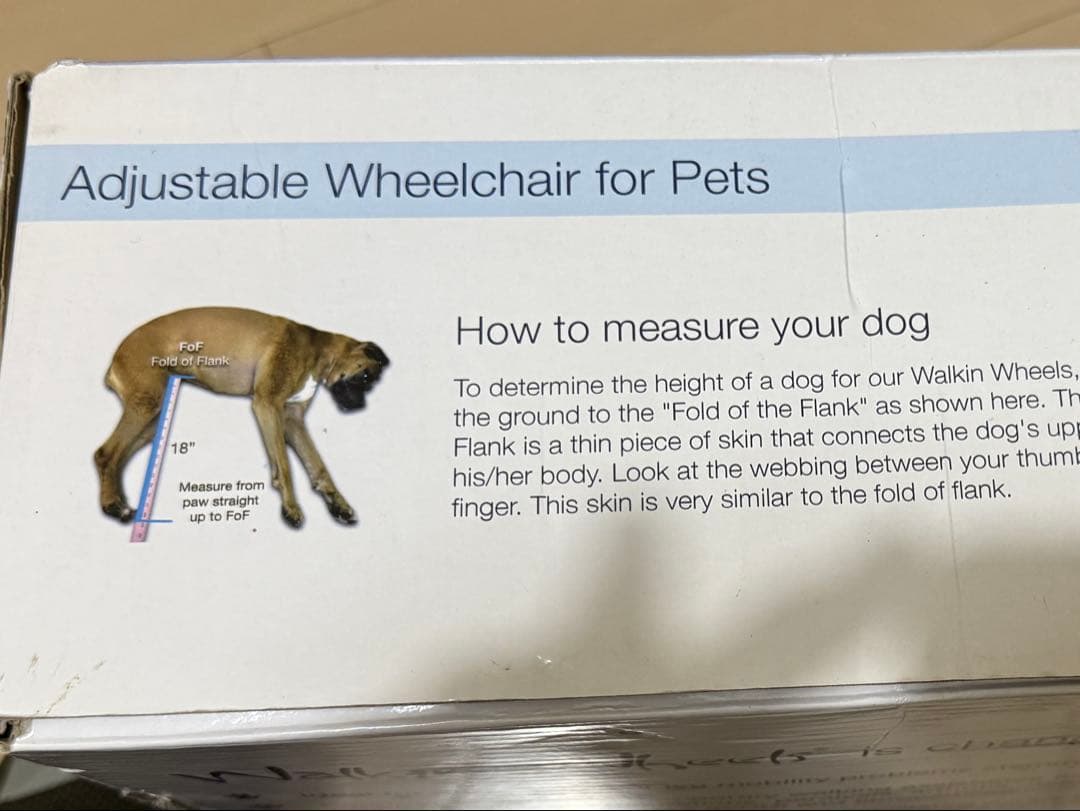 Walkin' Wheels ペット用車いす 中型　犬用歩行補助器