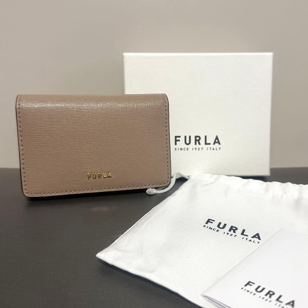 【新品未使用】FURLA フルラ 名刺入れ カードケース グレージュ