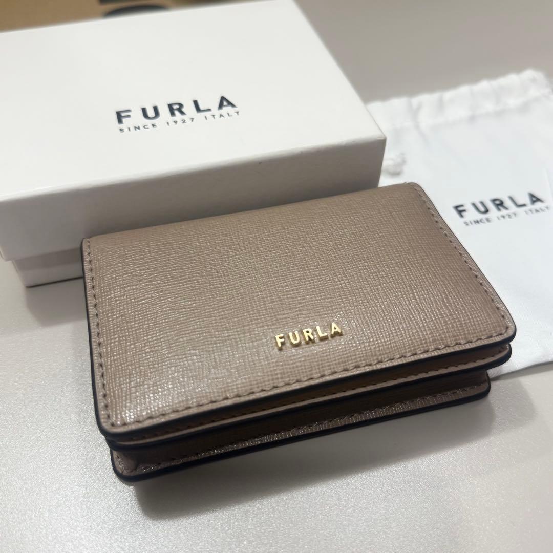 【新品未使用】FURLA フルラ 名刺入れ カードケース グレージュ