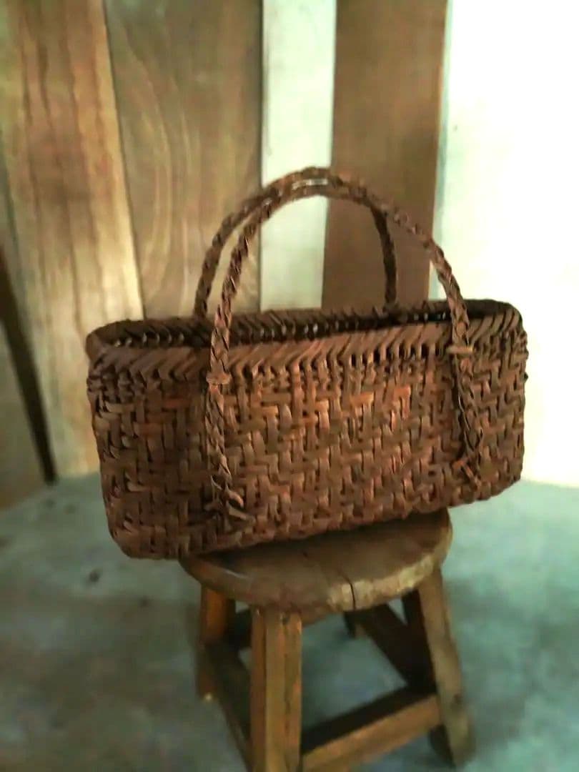 よ*）様 信州安曇野の山葡萄かごバック。里山手仕事