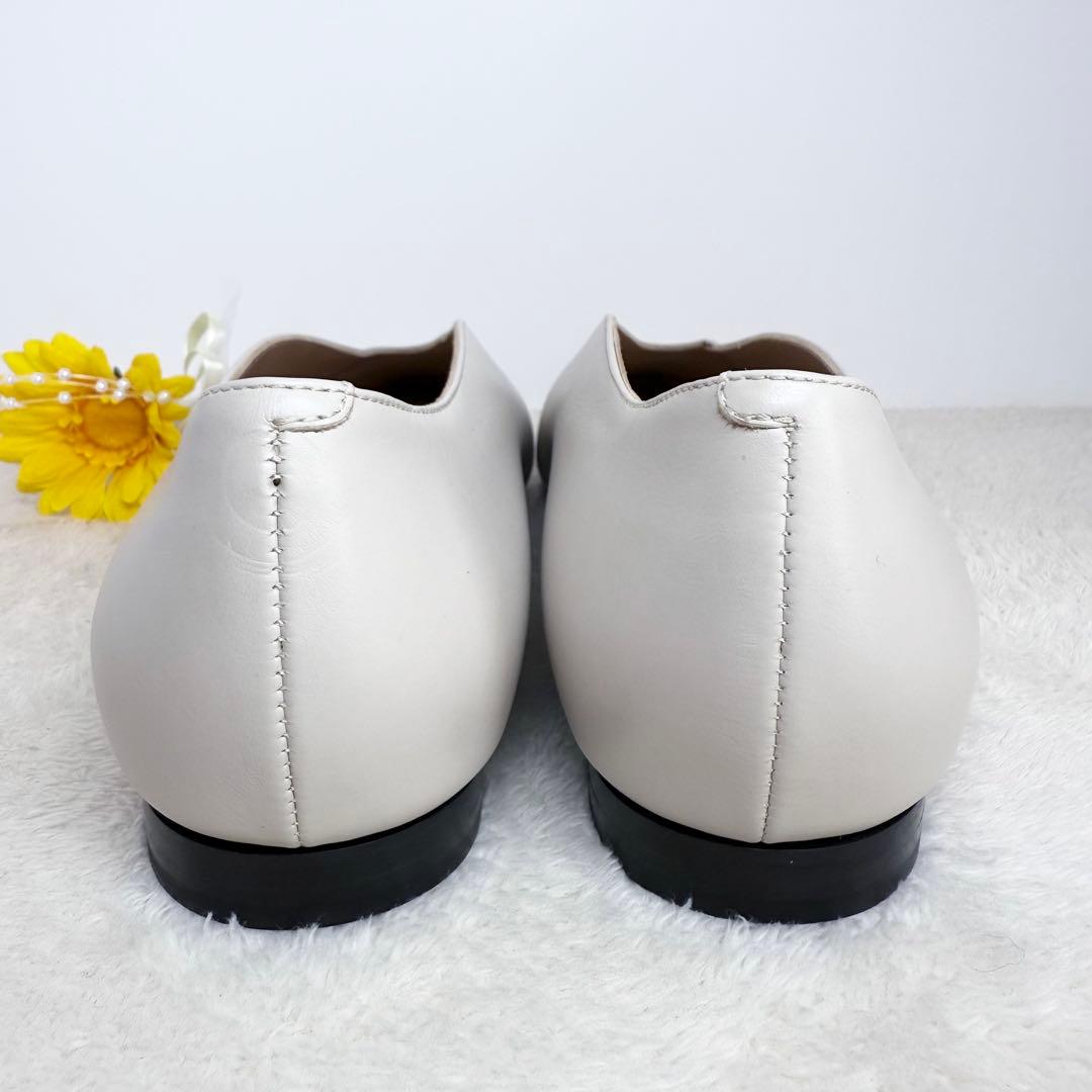 未使用級✨ペリーコ DAMA レザーフラットパンプス グレージュ 38