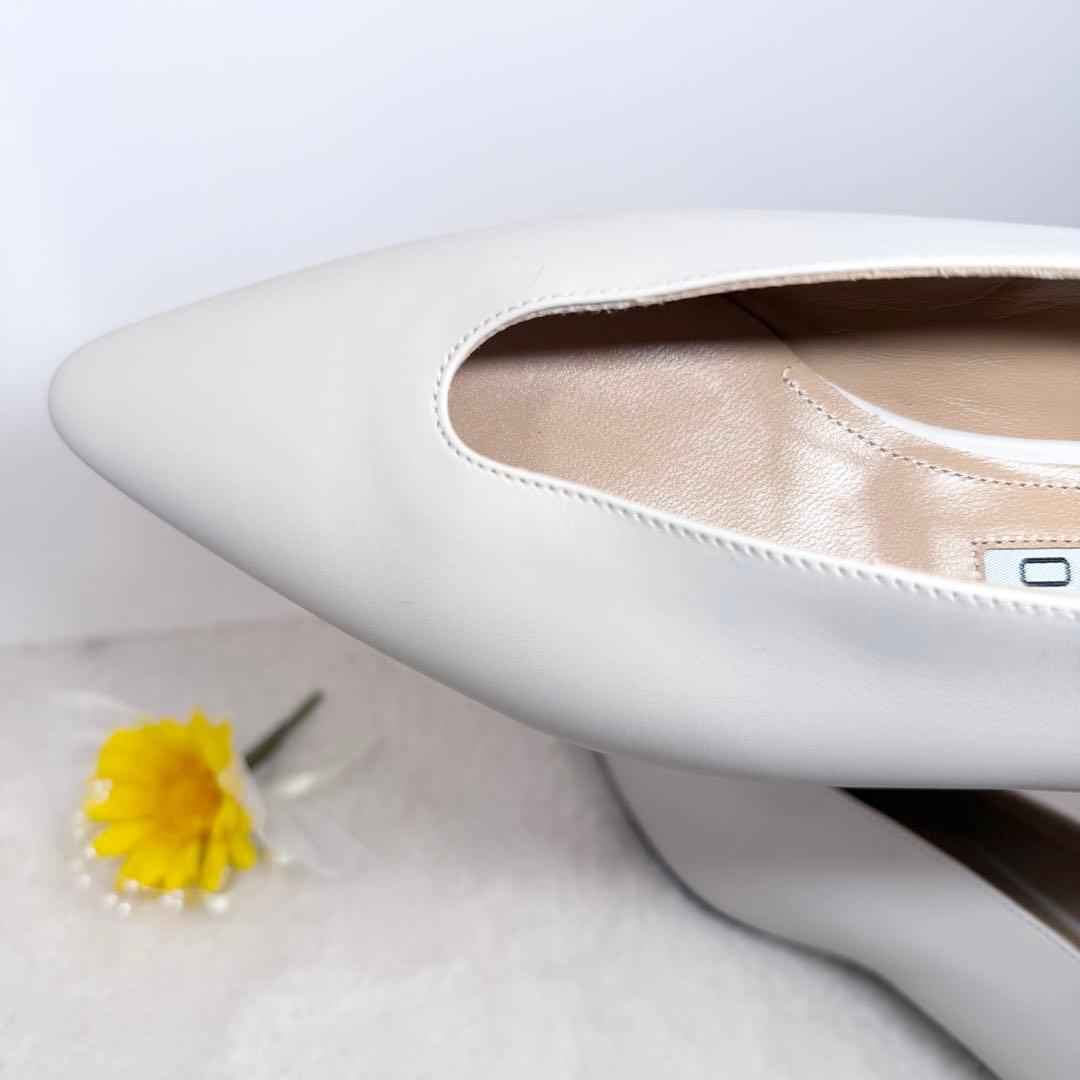 未使用級✨ペリーコ DAMA レザーフラットパンプス グレージュ 38