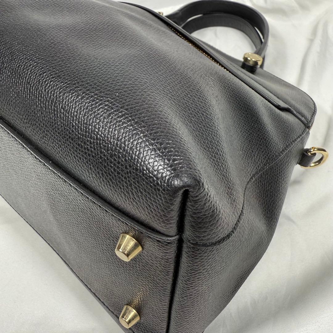 【極美品】FURLA パイパー M 2way ハンドバッグ ショルダーバッグ 黒