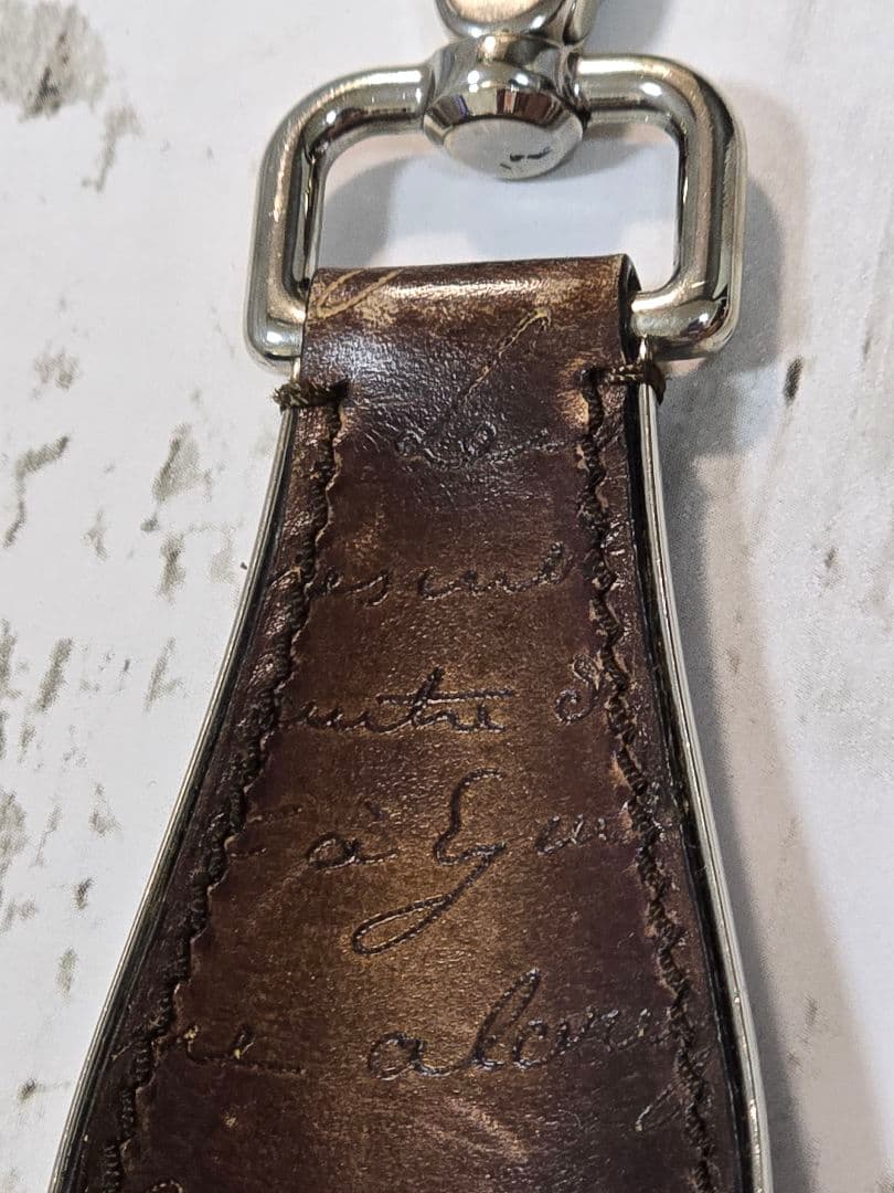 明るい太陽Berluti レザーシューホーンキーホルダー