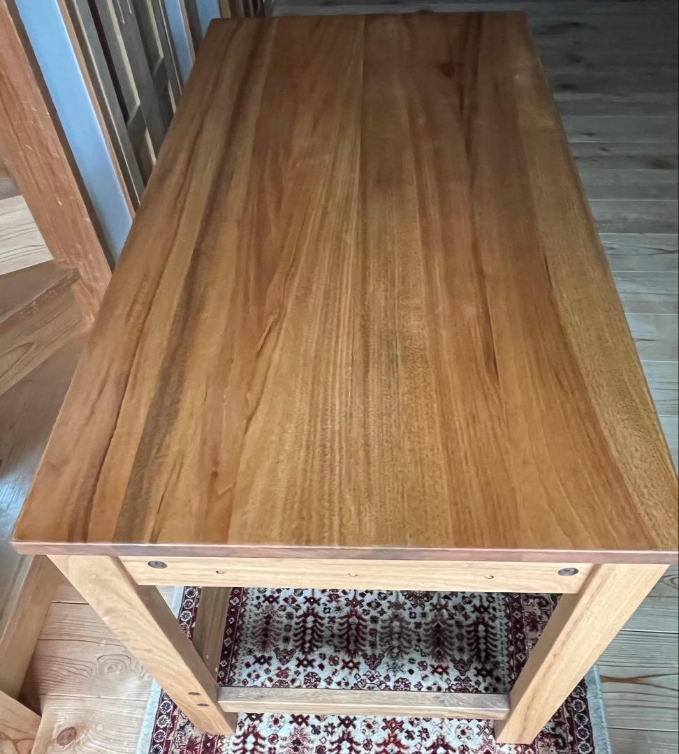 楠 天然無垢 デスク リボス社塗装 学習机 橋詰家具製 ラスク 110cm