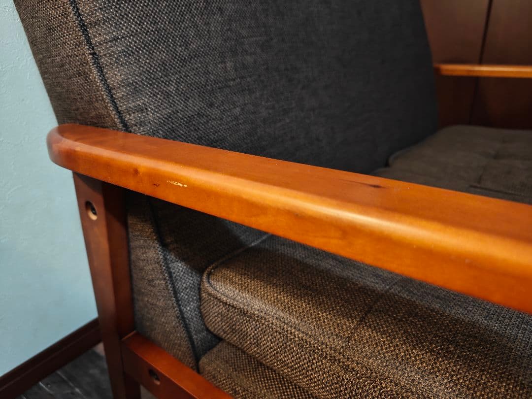 【1/27以降すぐ】2人掛けソファ(ブラウン)