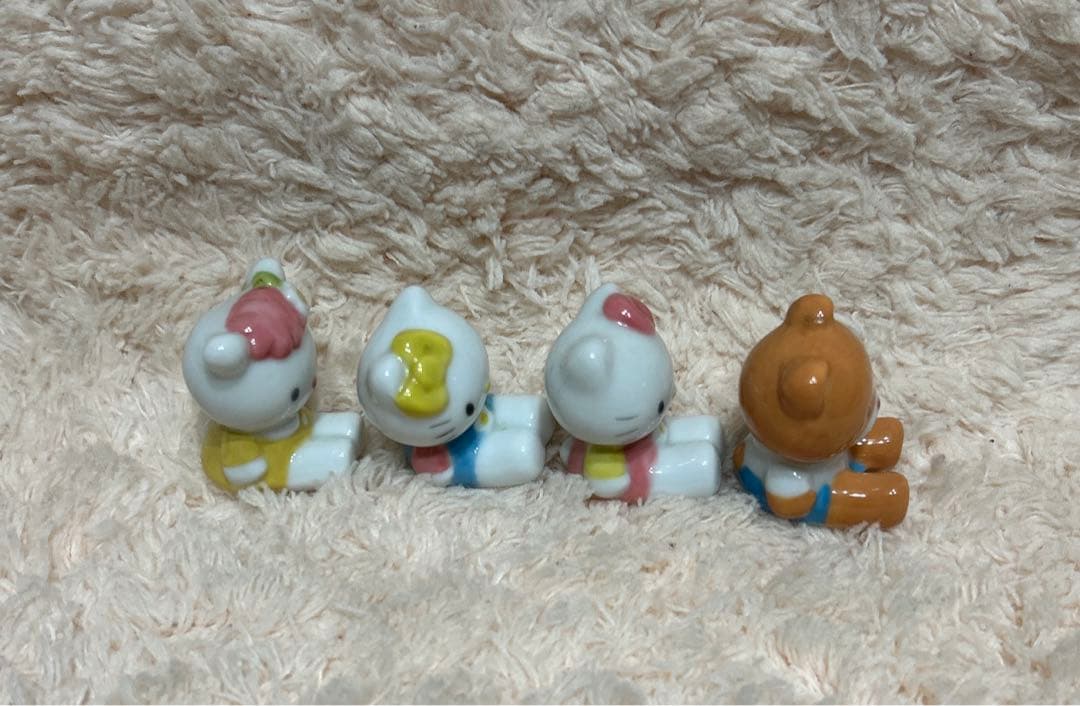 ハローキティ 箸置きセット　ミミィ くま ひつじ マスコット 1996年製