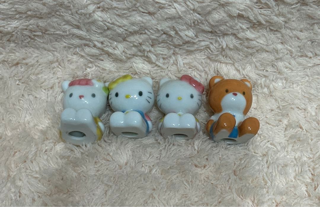 ハローキティ 箸置きセット　ミミィ くま ひつじ マスコット 1996年製