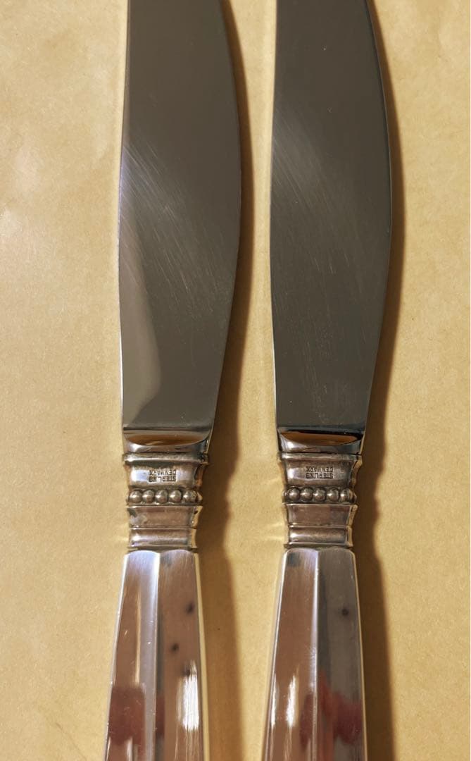 2本セット ジョージジェンセン アカンサス ナイフ スターリング アンティーク