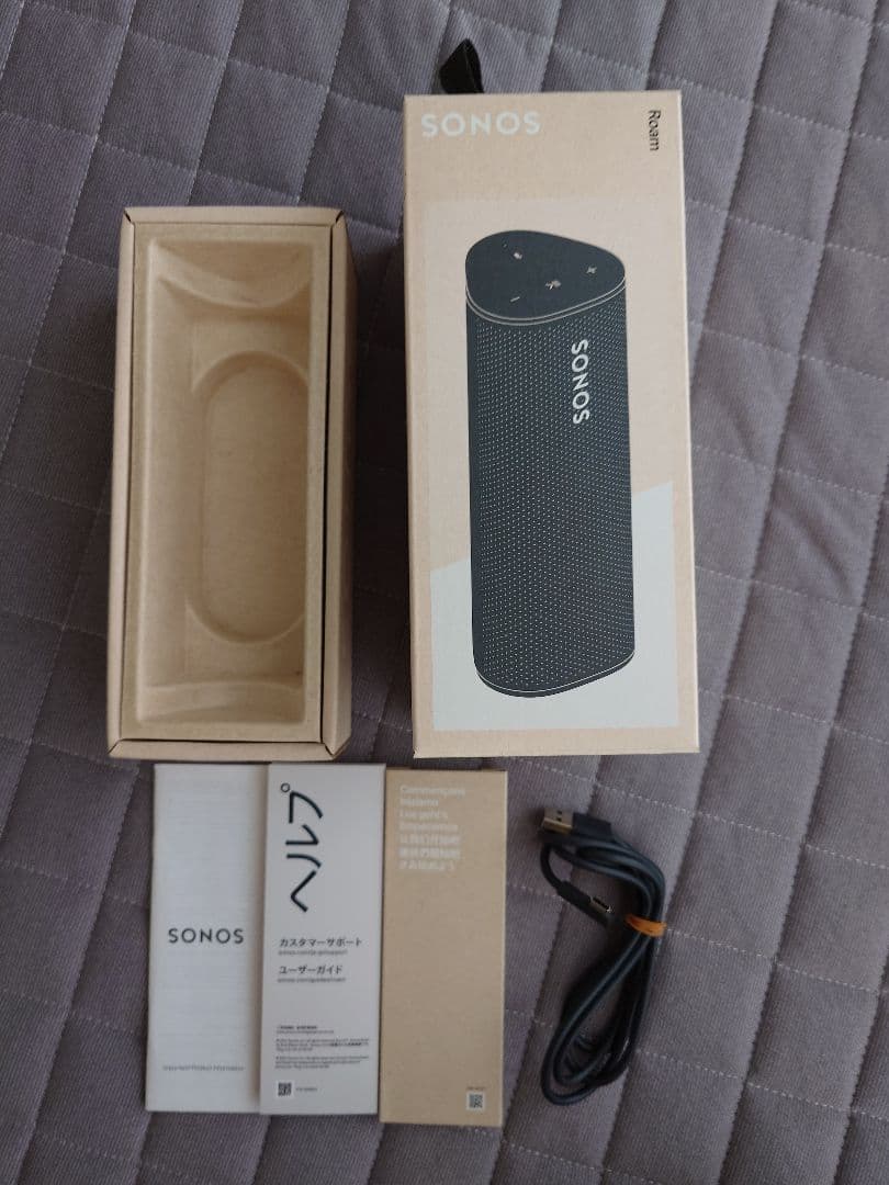 SONOS Roam ブラック ワイヤレススピーカー 純正ワイヤレス充電器ー付