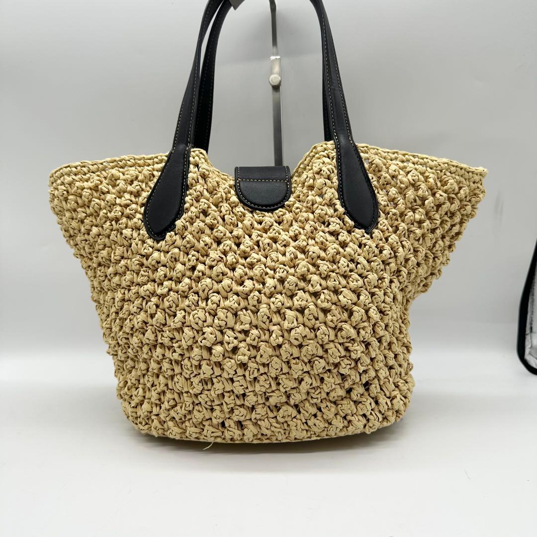 極美品【23SS】完売品 COACH コーチ かごバッグ ストロースモールトート