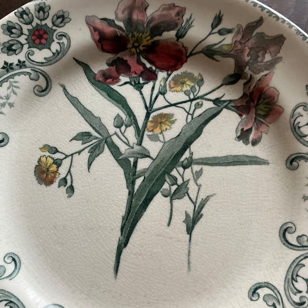 フランスアンティーク　ショワジールロワ　切り花　デザート皿　良品　希少