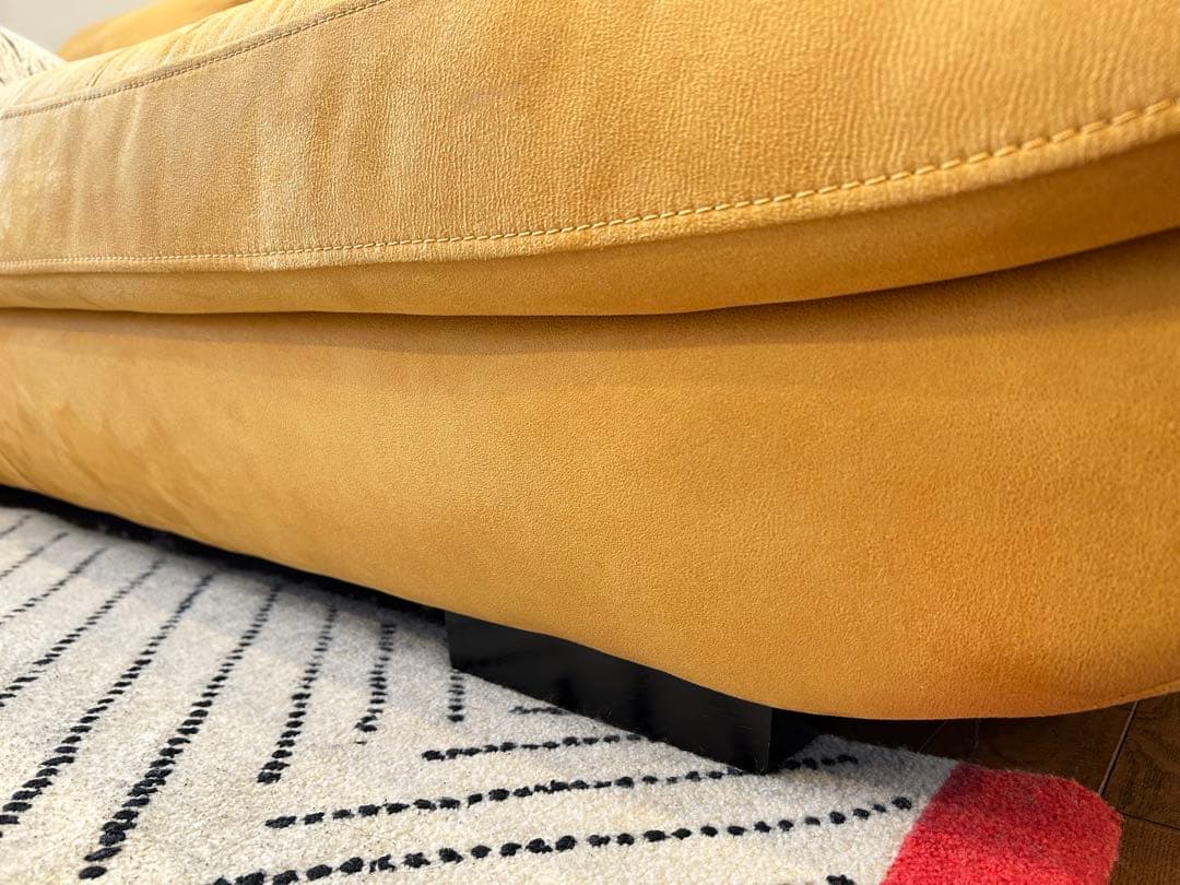 リラックスフォーム　レザーテックス　3人掛け カウチソファ トレビソ　関家具