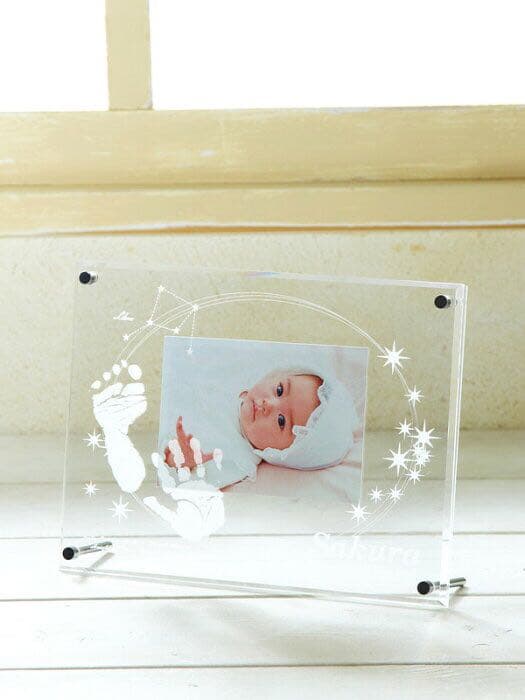 赤ちゃん メモリアルフレーム 手型 足型  フォトフレーム 記念品 内祝い