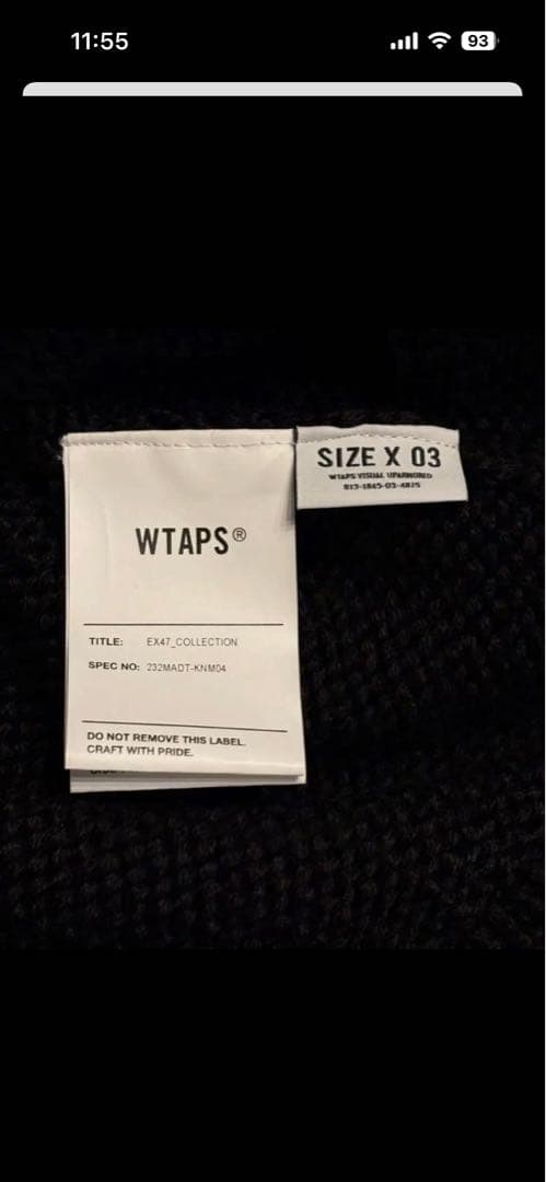 WTAPS ブラックニットセーター サイズX03