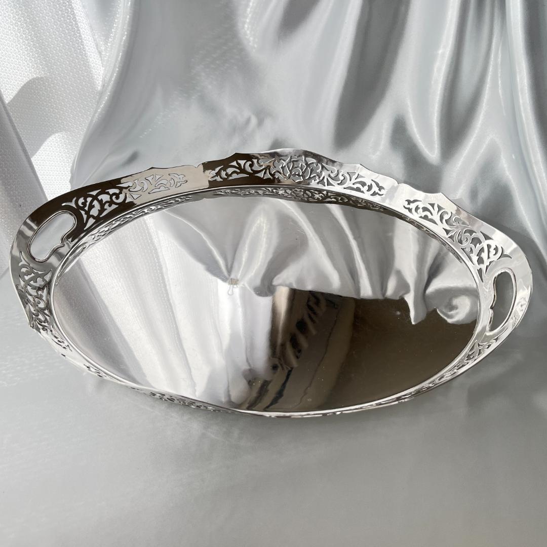 【e Heath & Co】 アールヌーボー 透かしのトレー 46cm