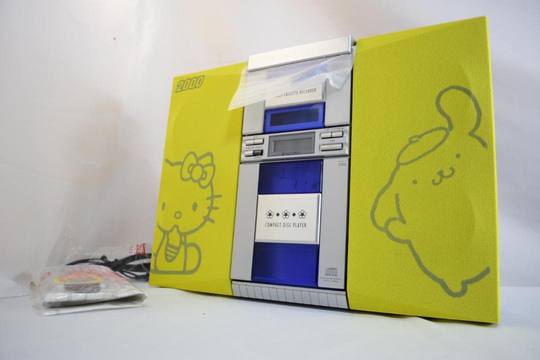 未使用品 ハローキティとポムポムプリンのフラットCDコンポ #a68