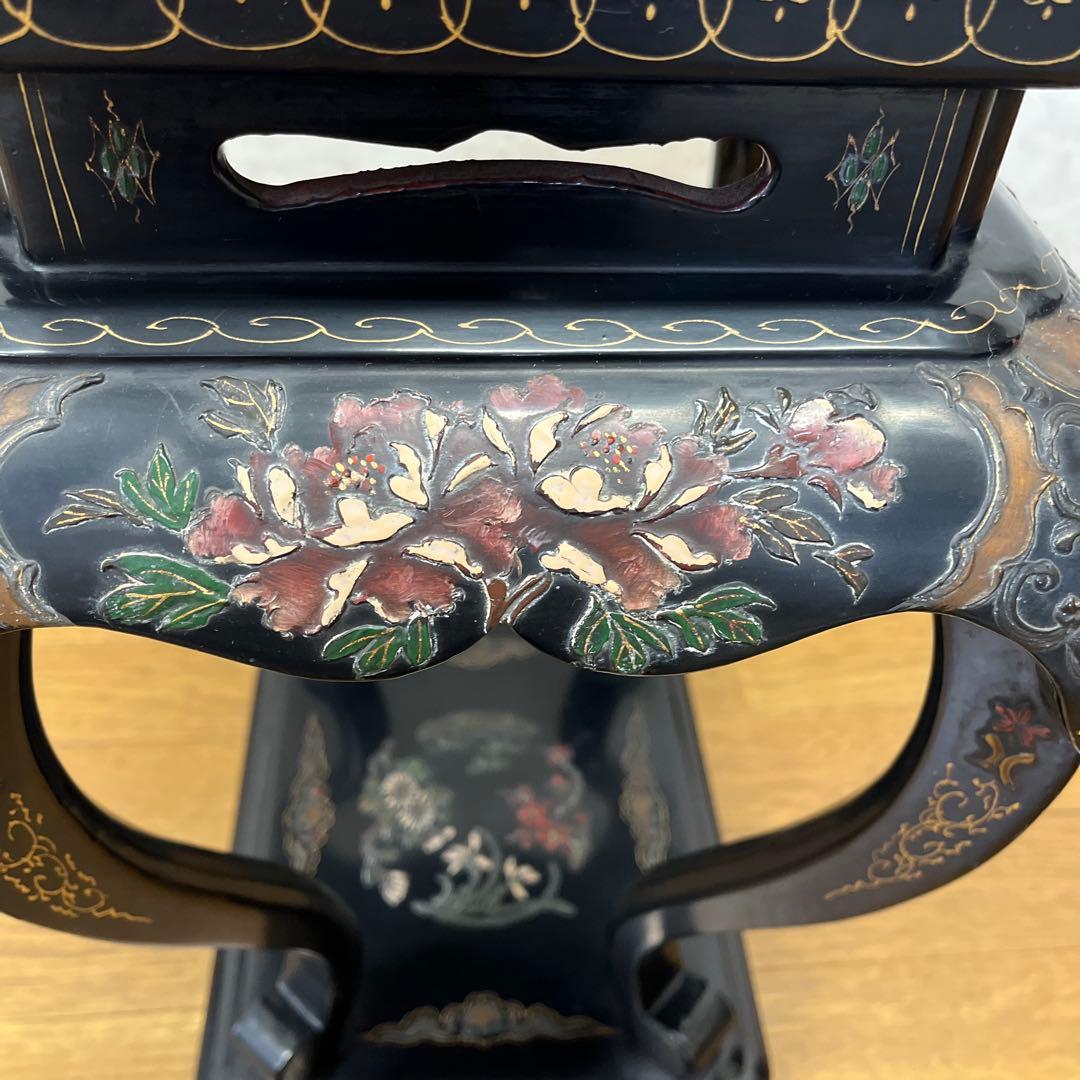 時代　中国　花台　盆栽台　珍品台　細密細工