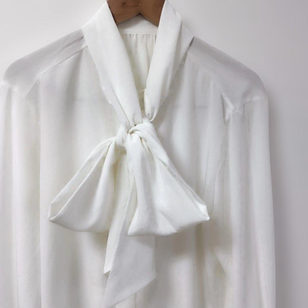 ESTNATION エストネーション ボウタイ ブラウス トリアセテート とろみ