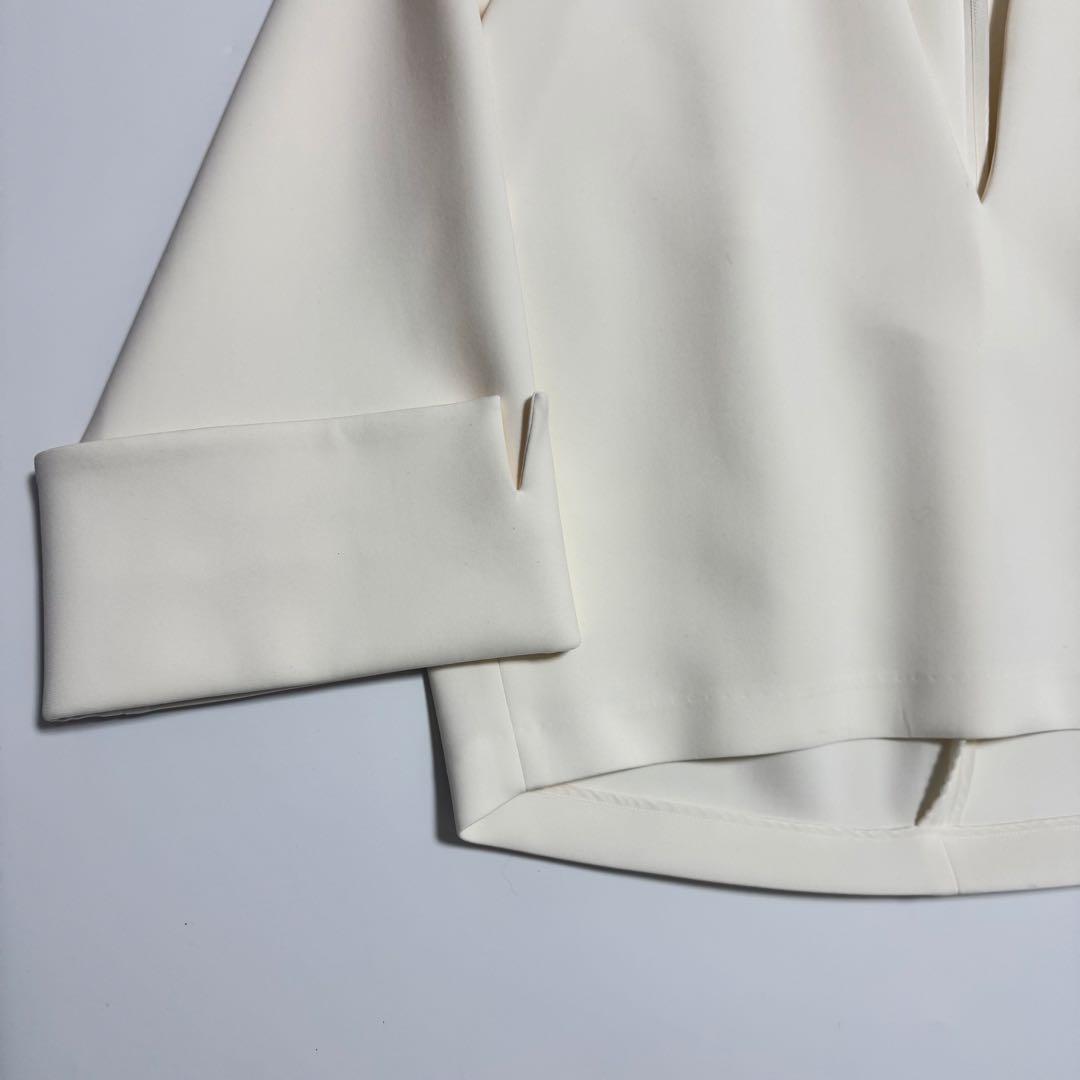 LE PHIL ルフィル スキューバジャージーブラウス　白　ルフィル