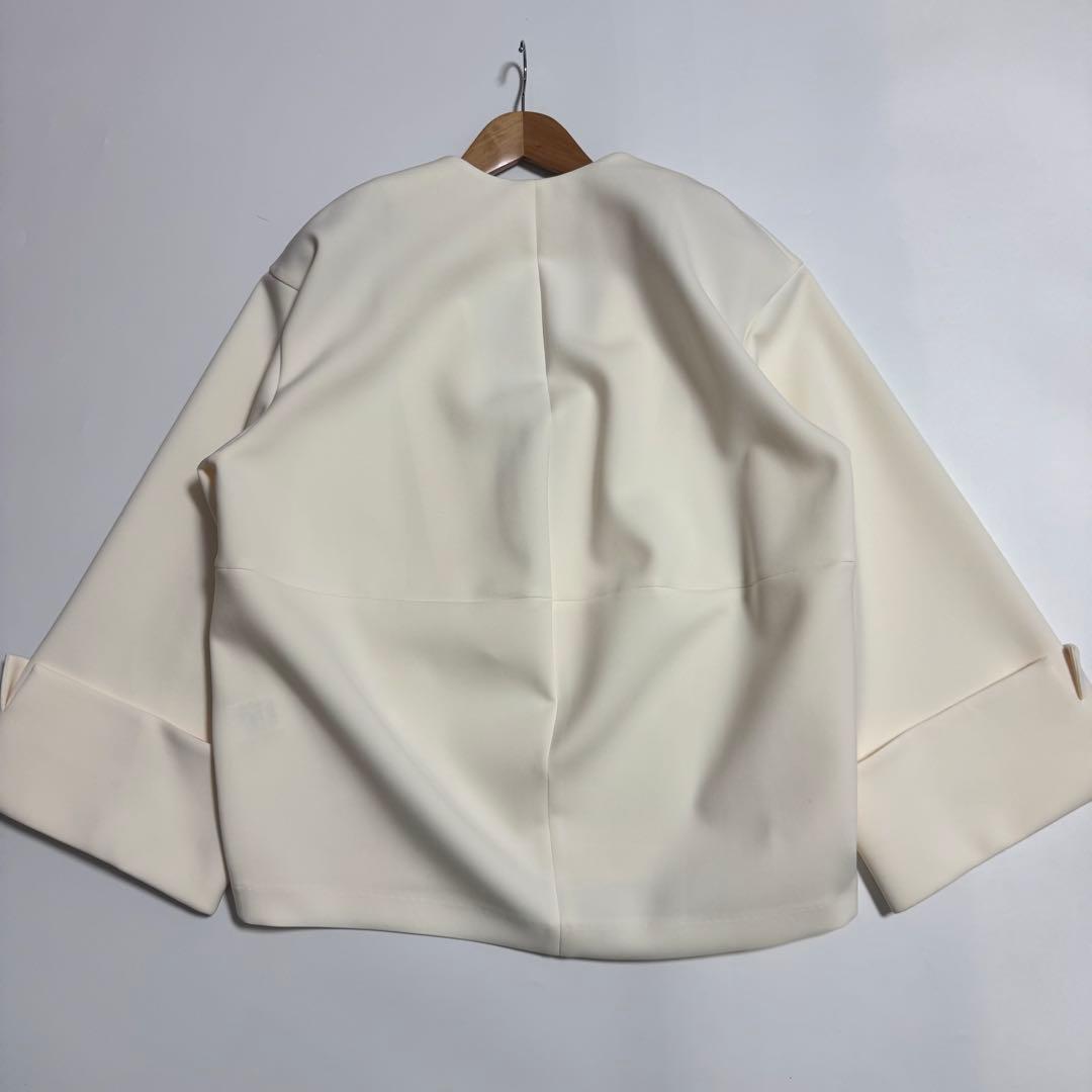 LE PHIL ルフィル スキューバジャージーブラウス　白　ルフィル