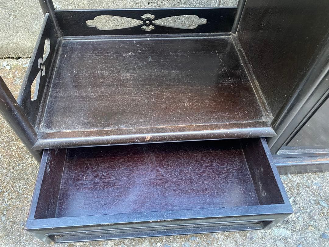 木製 飾り棚 和風 レトロ アンティーク 和室 収納 インテリアラック 状態込み