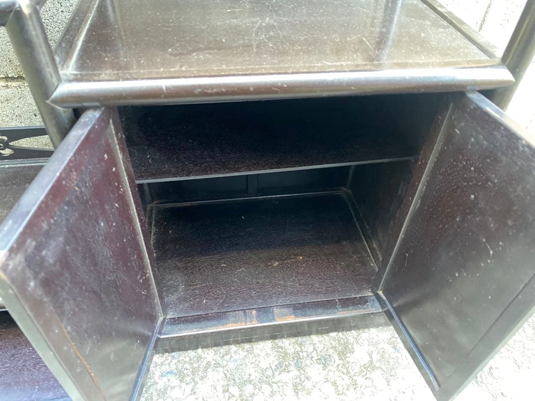 木製 飾り棚 和風 レトロ アンティーク 和室 収納 インテリアラック 状態込み