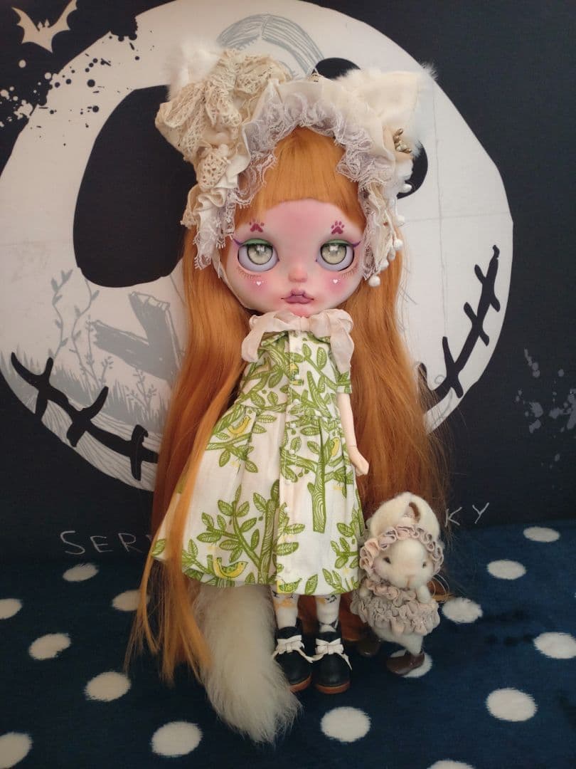 カスタムアイシードール小狐フェイスアウトフィット付き