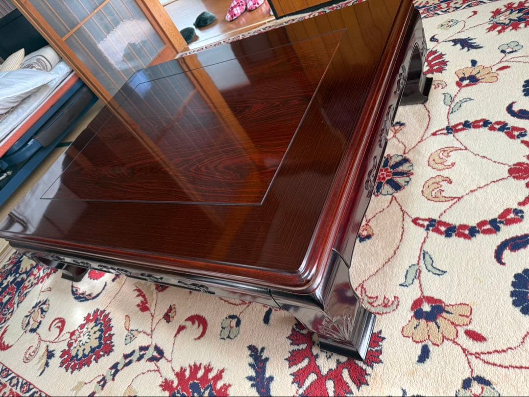 木製座卓 光沢仕上げ 長方形