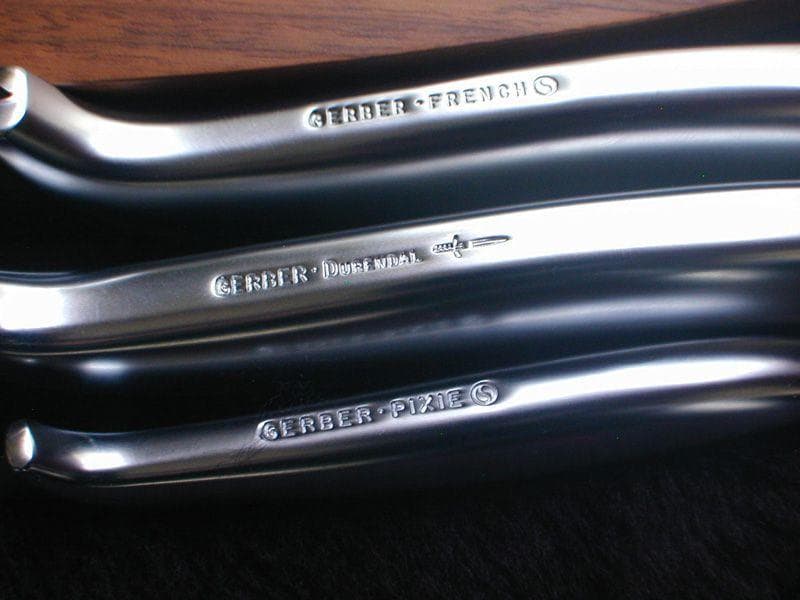 ★ ビンテージガーバーキッチンナイフセットウオールナット壁掛けケース